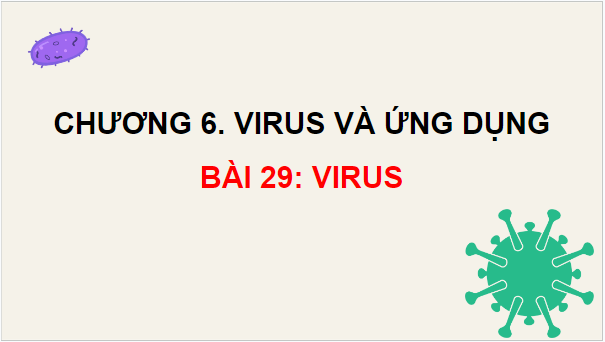 Giáo án điện tử Sinh 10 Chân trời sáng tạo Bài 29: Virus | PPT Sinh học 10