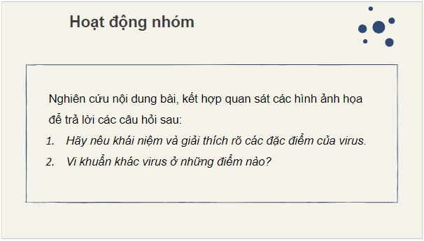 Giáo án điện tử Sinh 10 Chân trời sáng tạo Bài 29: Virus | PPT Sinh học 10