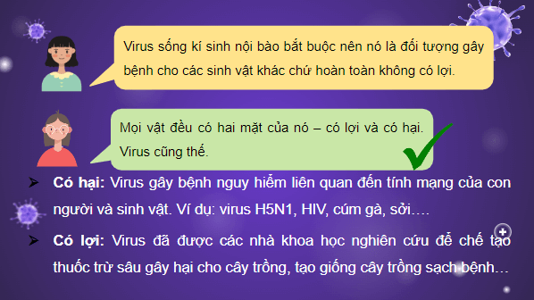 Giáo án điện tử Sinh 10 Chân trời sáng tạo Bài 30: Ứng dụng của virus trong y học và thực tiễn | PPT Sinh học 10