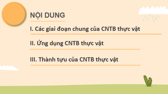 Giáo án điện tử Chuyên đề Sinh 10 Chân trời sáng tạo Bài 2: Công nghệ tế bào thực vật và thành tựu | PPT Chuyên đề Sinh học 10