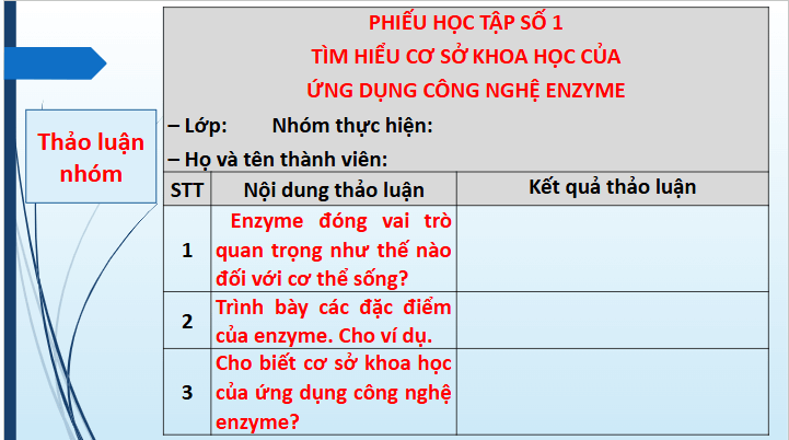 Giáo án điện tử Chuyên đề Sinh 10 Chân trời sáng tạo Bài 7: Quy trình công nghệ sản xuất enzyme | PPT Chuyên đề Sinh học 10