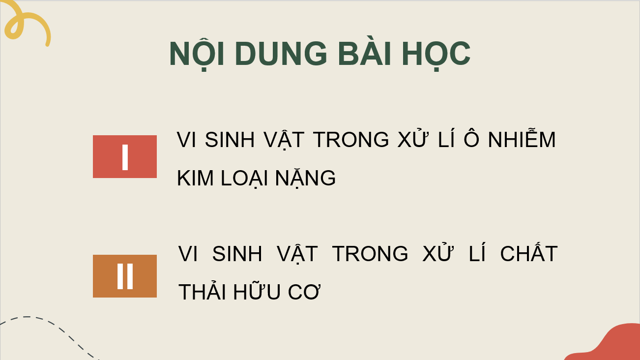 Giáo án điện tử Chuyên đề Sinh 10 Kết nối tri thức Giáo án điện tử Bài 9: Vai trò của vi sinh vật trong xử lý ô nhiễm môi trường | PPT Chuyên đề Sinh học 10
