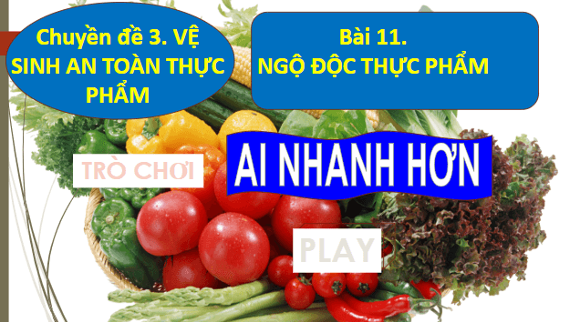Giáo án điện tử Chuyên đề Sinh 11 Chân trời sáng tạo Bài 11: Ngộ độc thực phẩm | PPT Chuyên đề Sinh học 11