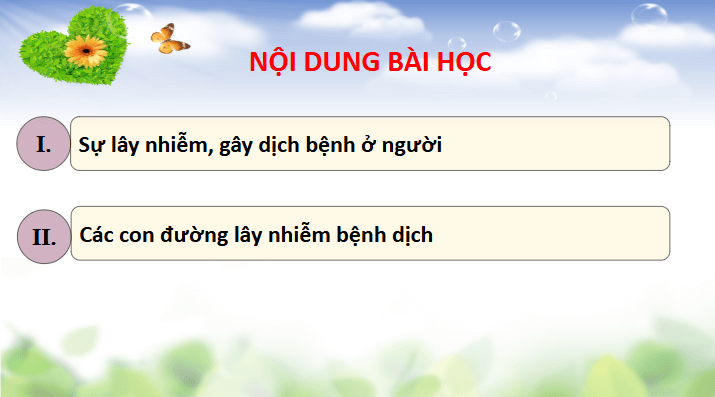 Giáo án điện tử Chuyên đề Sinh 11 Chân trời sáng tạo Bài 7: Nguyên nhân lây nhiễm bệnh dịch ở người | PPT Chuyên đề Sinh học 11