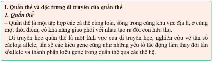 Giáo án Sinh học 12 Kết nối tri thức Bài 18: Di truyền quần thể (ảnh 1)