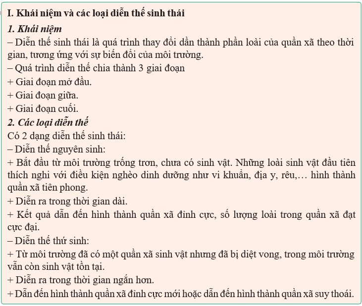 Giáo án Sinh học 12 Kết nối tri thức Bài 30: Diễn thế sinh thái (ảnh 1)