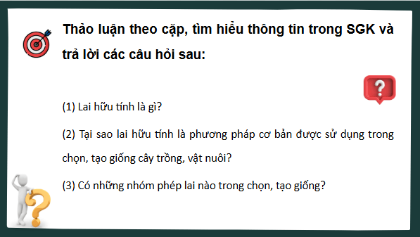 Giáo án điện tử Sinh 12 Cánh diều Bài 12: Thành tựu chọn, tạo giống bằng lai hữu tính | PPT Sinh học 12