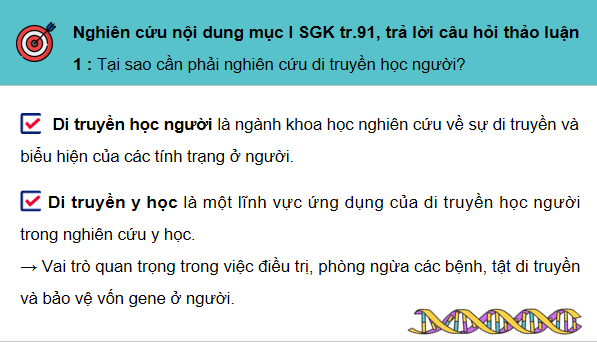 Giáo án điện tử Sinh 12 Chân trời sáng tạo Bài 14: Di truyền học người | PPT Sinh học 12