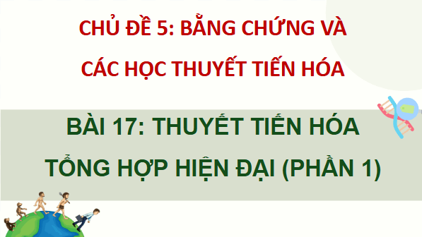 Giáo án điện tử Sinh 12 Cánh diều Bài 17: Thuyết tiến hóa tổng hợp hiện đại (Phần 1) | PPT Sinh học 12