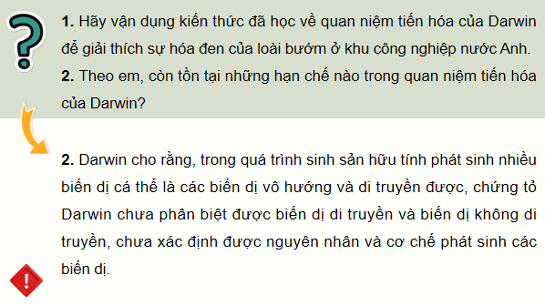 Giáo án điện tử Sinh 12 Chân trời sáng tạo Bài 17: Thuyết tiến hoá tổng hợp hiện đại | PPT Sinh học 12