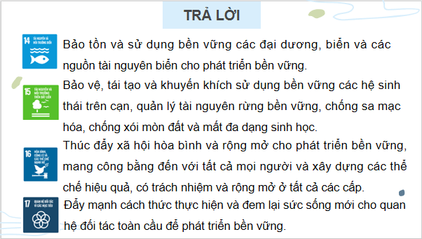 Giáo án điện tử Sinh 12 Kết nối tri thức Bài 34: Phát triển bền vững | PPT Sinh học 12