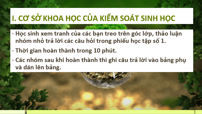 Giáo án điện tử Chuyên đề Sinh 12 Chân trời sáng tạo Bài 6: Cơ sở khoa học và các biện pháp kiểm soát sinh học | PPT Chuyên đề Sinh học 12