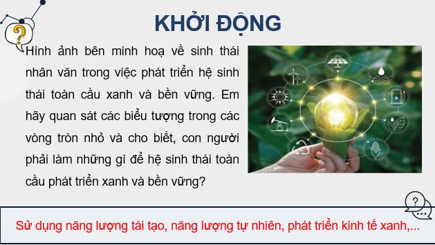Giáo án điện tử Chuyên đề Sinh 12 Kết nối tri thức Bài 9: Giá trị của sinh thái nhân văn trong một số lĩnh vực | PPT Chuyên đề Sinh học 12