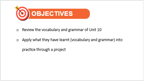 Giáo án điện tử Tiếng Anh 10 Global Success Unit 10 Project | PPT Tiếng Anh 10