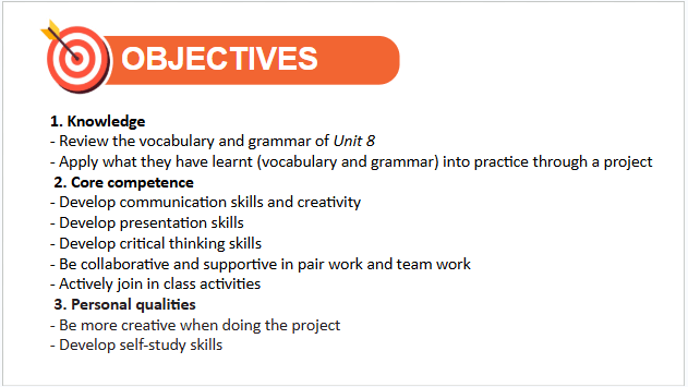 Giáo án điện tử Tiếng Anh 10 Global Success Unit 8 Project | PPT Tiếng Anh 10