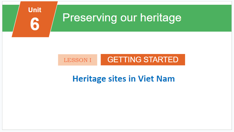 Giáo án điện tử Tiếng Anh 11 Global Success Unit 6 Getting Started | PPT Tiếng Anh 11