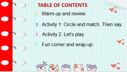 Giáo án điện tử Tiếng Anh lớp 2 Global Success Fun time 3 | PPT Tiếng Anh lớp 2