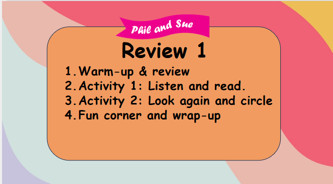 Giáo án điện tử Tiếng Anh lớp 2 Global Success Review 1 Phil and Sue | PPT Tiếng Anh lớp 2