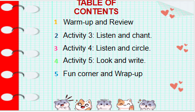 Giáo án điện tử Tiếng Anh lớp 2 Global Success Unit 6 Lesson 2 | PPT Tiếng Anh lớp 2