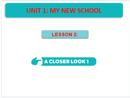 Giáo án điện tử Tiếng Anh 6 Global Success Unit 1 A Closer Look 1 | PPT Tiếng Anh 6