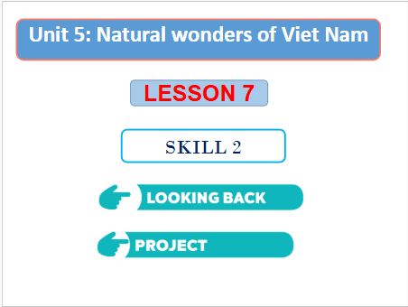 Giáo án điện tử Tiếng Anh 6 Global Success Unit 5 Looking Back & Project | PPT Tiếng Anh 6