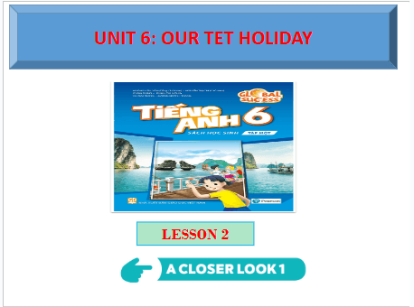 Giáo án điện tử Tiếng Anh 6 Global Success Unit 6 A Closer Look 1 | PPT Tiếng Anh 6