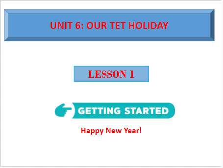 Giáo án điện tử Tiếng Anh 6 Global Success Unit 6 Getting Started | PPT Tiếng Anh 6