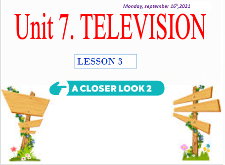 Giáo án điện tử Tiếng Anh 6 Global Success Unit 7 A Closer Look 2 | PPT Tiếng Anh 6