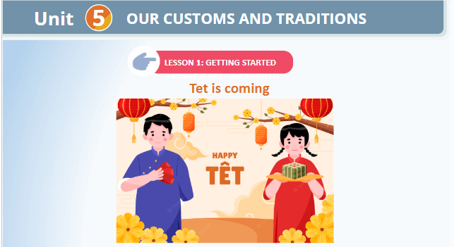 Giáo án điện tử Tiếng Anh 8 Global Success Unit 5 Getting Started | PPT Tiếng Anh 8