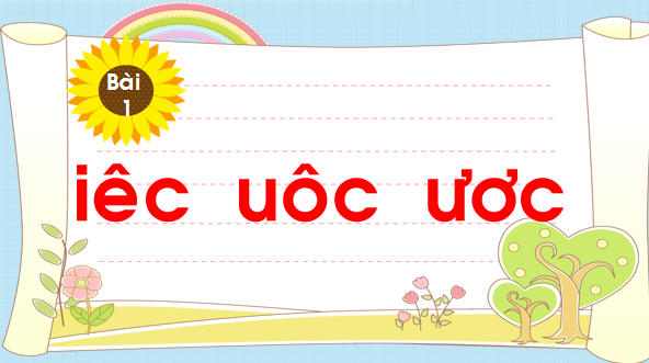 Giáo án điện tử Bài 1: iêu, uôc, ươc lớp 1 | PPT Tiếng Việt lớp 1 Chân trời sáng tạo
