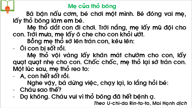Giáo án điện tử Bài 1: Mẹ của thỏ bông lớp 1 | PPT Tiếng Việt lớp 1 Chân trời sáng tạo