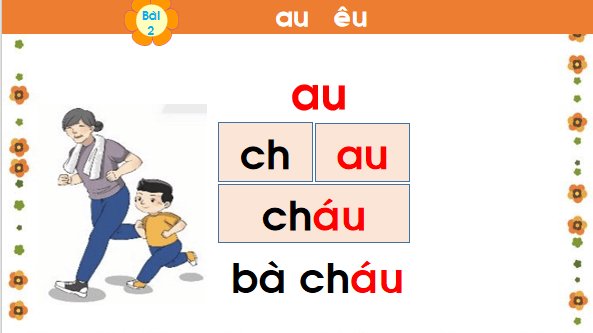 Giáo án điện tử Bài 2: au, êu lớp 1 | PPT Tiếng Việt lớp 1 Chân trời sáng tạo