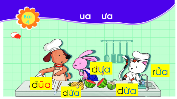 Giáo án điện tử Bài 4: ua, ưa lớp 1 | PPT Tiếng Việt lớp 1 Chân trời sáng tạo