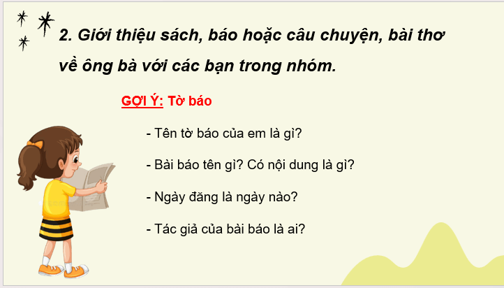 Giáo án điện tử Tự đọc sách báo trang 102 lớp 2 | PPT Tiếng Việt lớp 2 Cánh diều