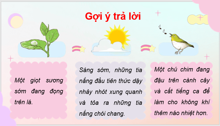 Giáo án điện tử Giọt sương lớp 3 | PPT Tiếng Việt lớp 3 Chân trời sáng tạo
