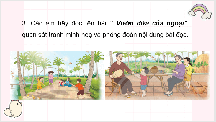 Giáo án điện tử Vườn Dừa của Ngoại lớp 3 | PPT Tiếng Việt lớp 3 Chân trời sáng tạo