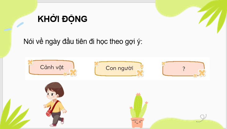 Giáo án điện tử Nhớ lại buổi đầu đi học lớp 3 | PPT Tiếng Việt lớp 3 Chân trời sáng tạo