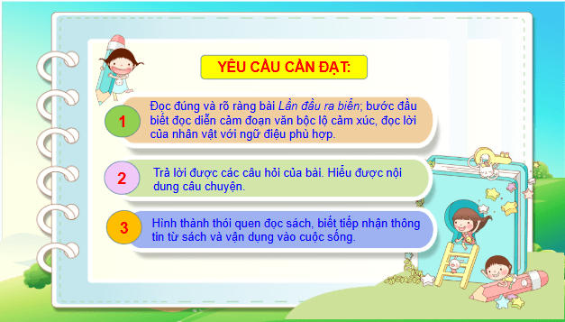 Giáo án điện tử Lần đầu ra biển trang 21, 22 lớp 3 | PPT Tiếng Việt lớp 3 Kết nối tri thức