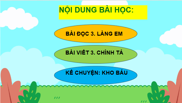 Giáo án điện tử Làng em lớp 3 | PPT Tiếng Việt lớp 3 Cánh diều