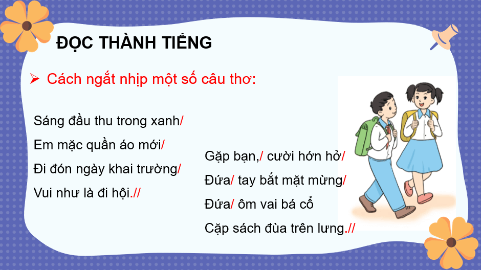 Giáo án điện tử Ngày khai trường lớp 3 | PPT Tiếng Việt lớp 3 Cánh diều