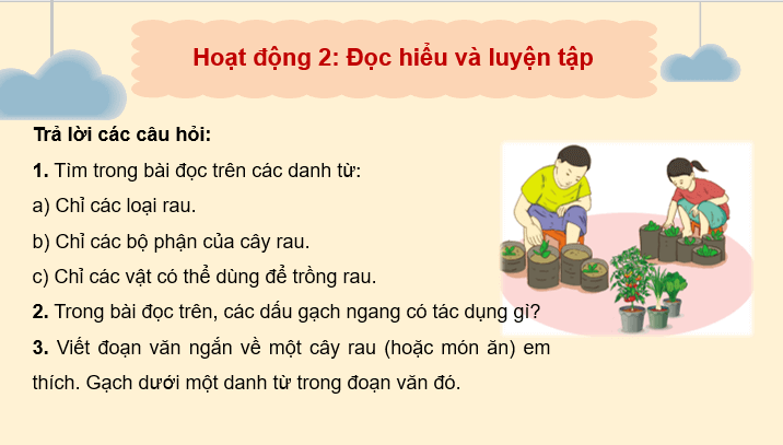 Giáo án điện tử Bài 5: Ôn tập giữa học kì 1 lớp 4 | PPT Tiếng Việt lớp 4 Cánh diều