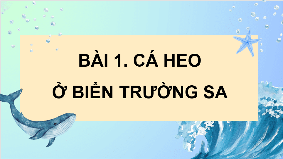 Giáo án điện tử Cá heo ở biển Trường Sa lớp 4 | PPT Tiếng Việt lớp 4 Chân trời sáng tạo