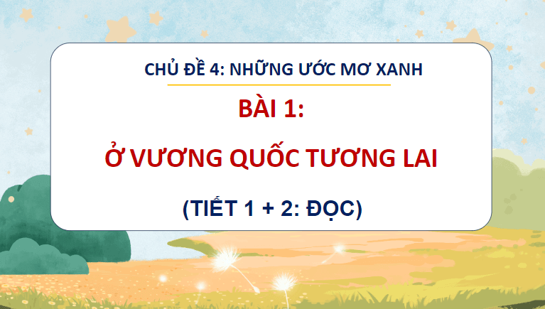 Giáo án điện tử Ở Vương quốc Tương Lai lớp 4 | PPT Tiếng Việt lớp 4 Chân trời sáng tạo