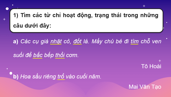 Giáo án điện tử Động từ lớp 4 | PPT Tiếng Việt lớp 4 Cánh diều