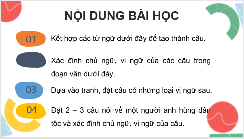 Giáo án điện tử (Luyện từ và câu lớp 4) Luyện tập về hai thành phần chính của câu lớp 4 | PPT Tiếng Việt lớp 4 Kết nối tri thức