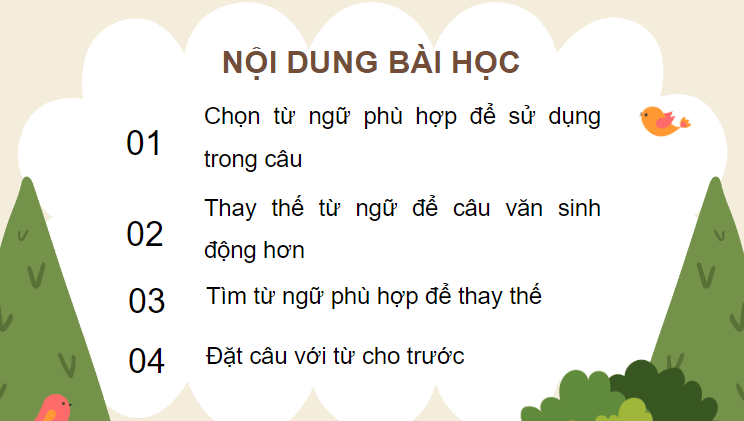 Giáo án điện tử (Luyện từ và câu lớp 4) Luyện tập sử dụng từ ngữ (trang 129) | PPT Tiếng Việt lớp 4 Chân trời sáng tạo