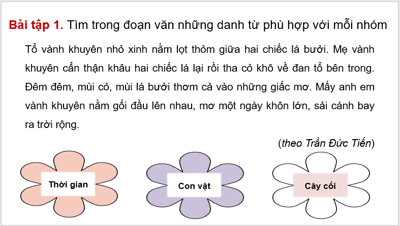 Giáo án điện tử (Luyện từ và câu lớp 4) Luyện tập về danh từ lớp 4 | PPT Tiếng Việt lớp 4 Kết nối tri thức
