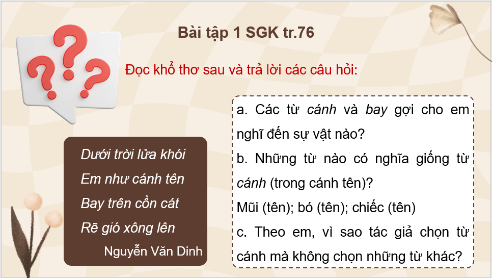 Giáo án điện tử (Luyện từ và câu) Luyện tập về lựa chọn từ ngữ lớp 4 | PPT Tiếng Việt lớp 4 Cánh diều