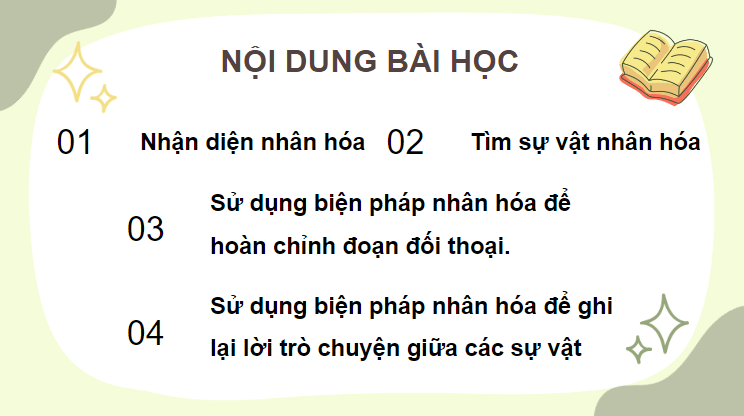 Giáo án điện tử (Luyện từ và câu lớp 4) Luyện tập về nhân hoá (trang 121) | PPT Tiếng Việt lớp 4 Chân trời sáng tạo