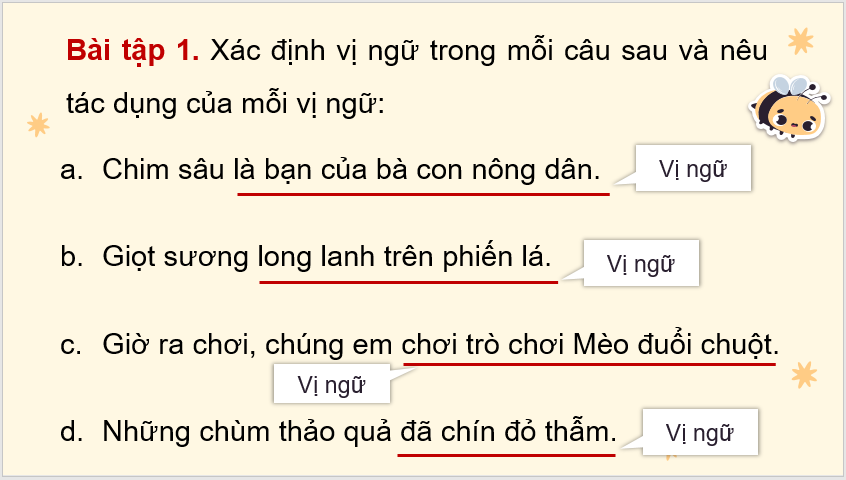 Giáo án điện tử (Luyện từ và câu lớp 4) Luyện tập về vị ngữ | PPT Tiếng Việt lớp 4 Chân trời sáng tạo